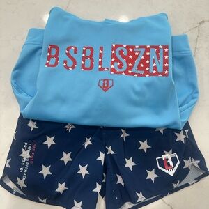 Youth XL Baseball Lifestyle Pro Series Lounge Shorts and Short Sleeve Hoodie